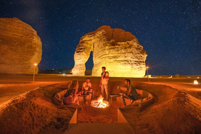 Elephant Rock Tour in AlUla - Walking around the three-storey sandstone formation
