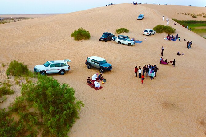 Private Tour to the Yellow Lake and Sand Dunes - Sunset over the water and dunes